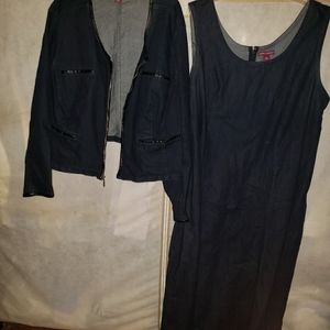 Denim dress and jacket